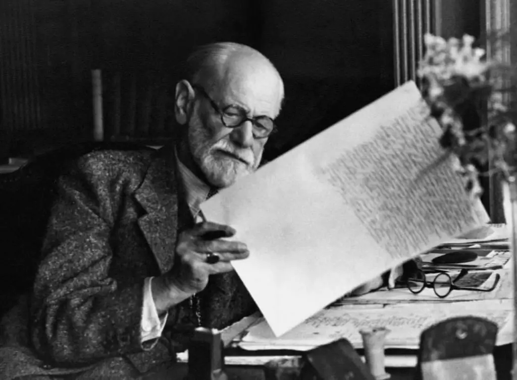 Freud mengkaji kertas mengenai kehidupan seks