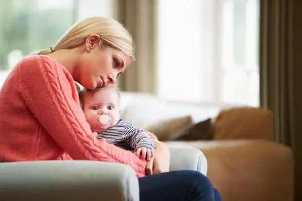 Girl with a baby