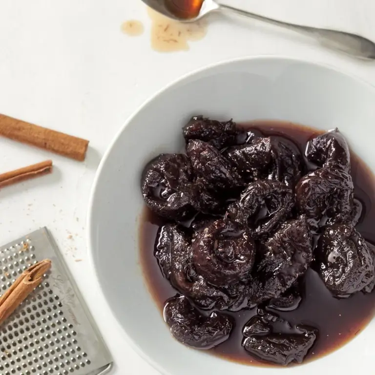 Soaked prunes