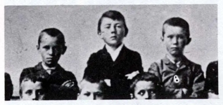 Adolf Hitler among classmates