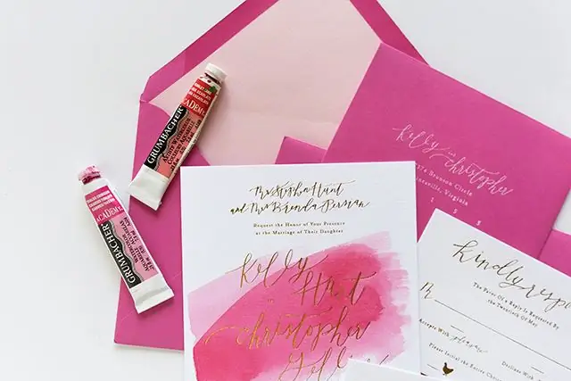 Fuchsia color combinations for invitations