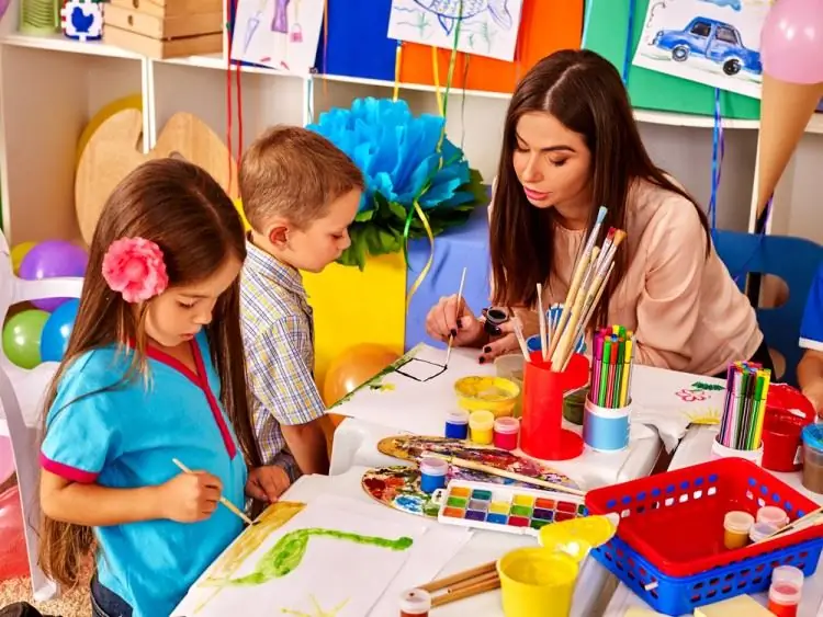 Tipi di classi nella scuola materna. Organizzazione dei bambini in classe. Argomenti della lezione