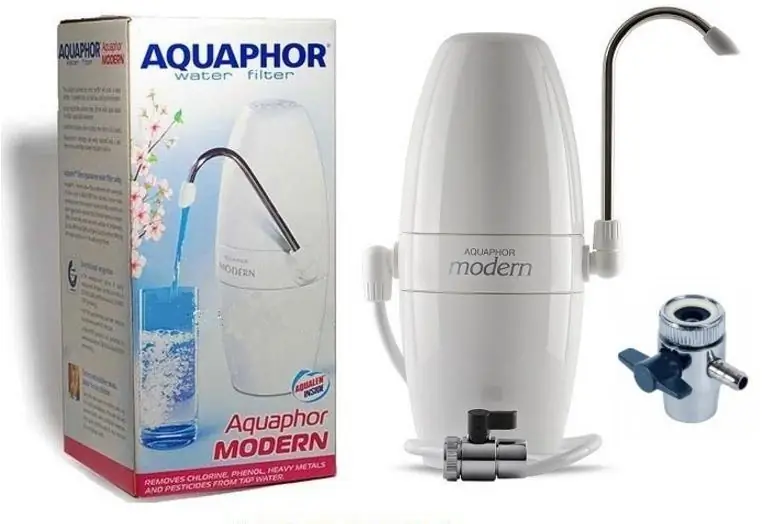 Aquaphor თანამედროვე ფილტრი: წყლის გაწმენდის ხარისხი, შესაცვლელი ვაზნები, მახასიათებლები, გამოყენების მახასიათებლები და მფლობელის მიმოხილვები