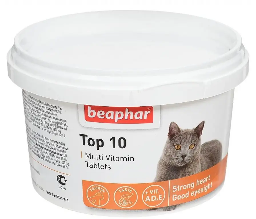 Vitamins for cats Beaphar: advantages and disadvantages, the most popular types