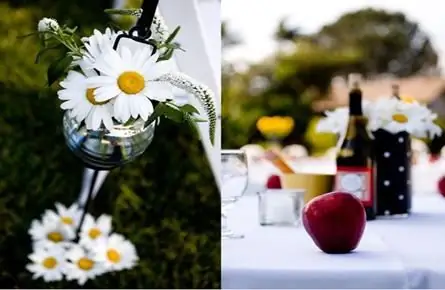 Chamomile wedding. Romance and tenderness in one bottle