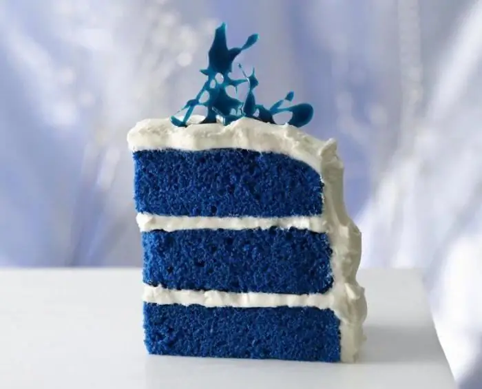 Blue wedding cake