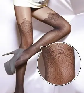 Tights with imitation stockings - what to wear? Fashionable tights with imitation stockings