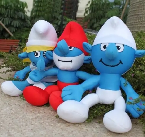 smurfs oyuncaqlar yumşaq