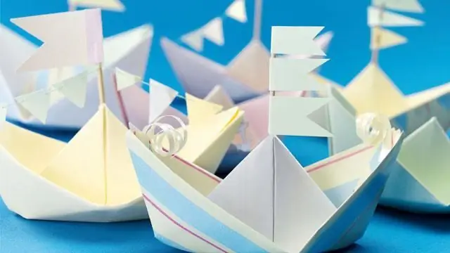 የ origami ጀልባ ለልጆች