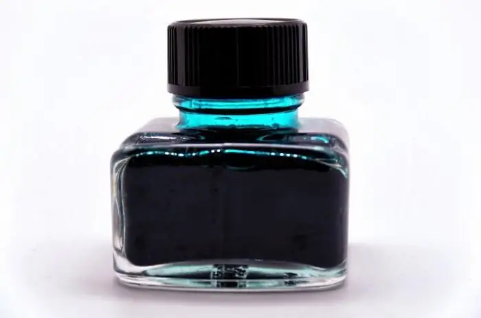 Fountain pen ink, purple and other colors