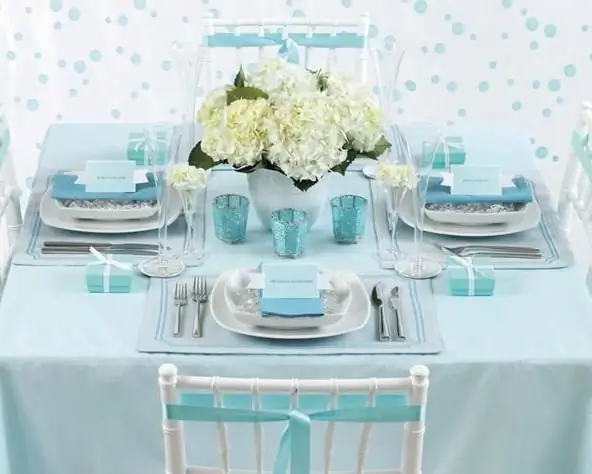 foto de decoració de la sala de noces de color tiffany