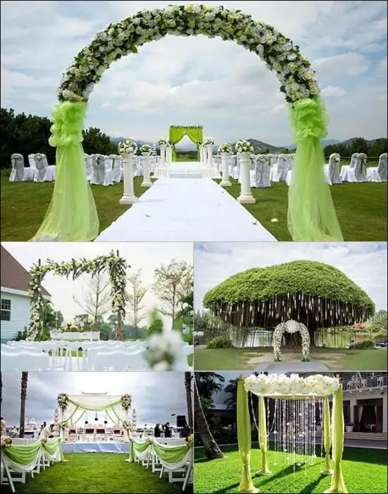 Wedding in green: แนวคิดการออกแบบ การตกแต่ง และคำแนะนำ