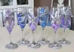 How to decorate glasses for a wedding with your own hands: step by step photo