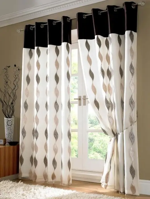 Curtains in the living room: ideas, features of choice, photos