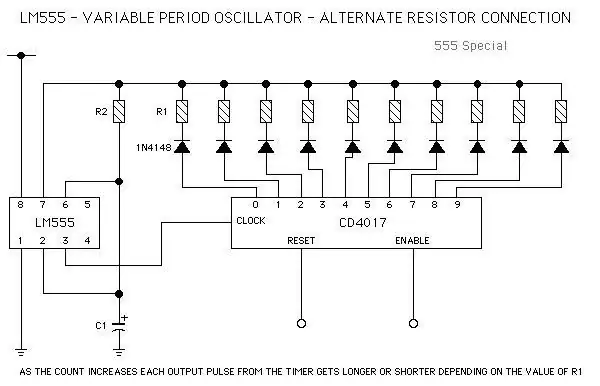 circuito de régua de LED