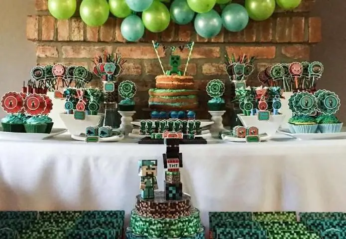 decoração de aniversário minecraft