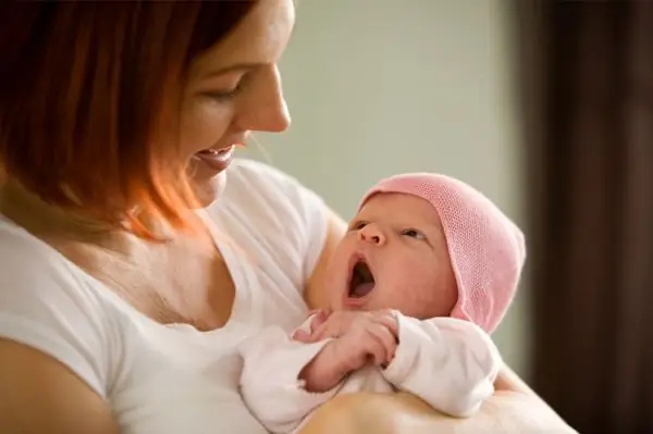 Baby with mom