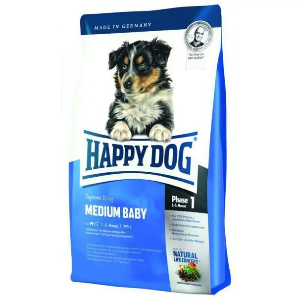 Храна за кучета Happy Dog: преглед, състав и прегледи на ветеринарни лекари